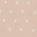 gaze beige petits coeurs